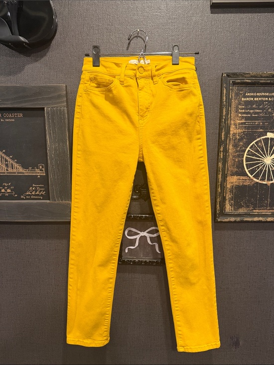 Tory Burch Denim - Tory Burch High-Rise Yellow Straight-Leg Jeans